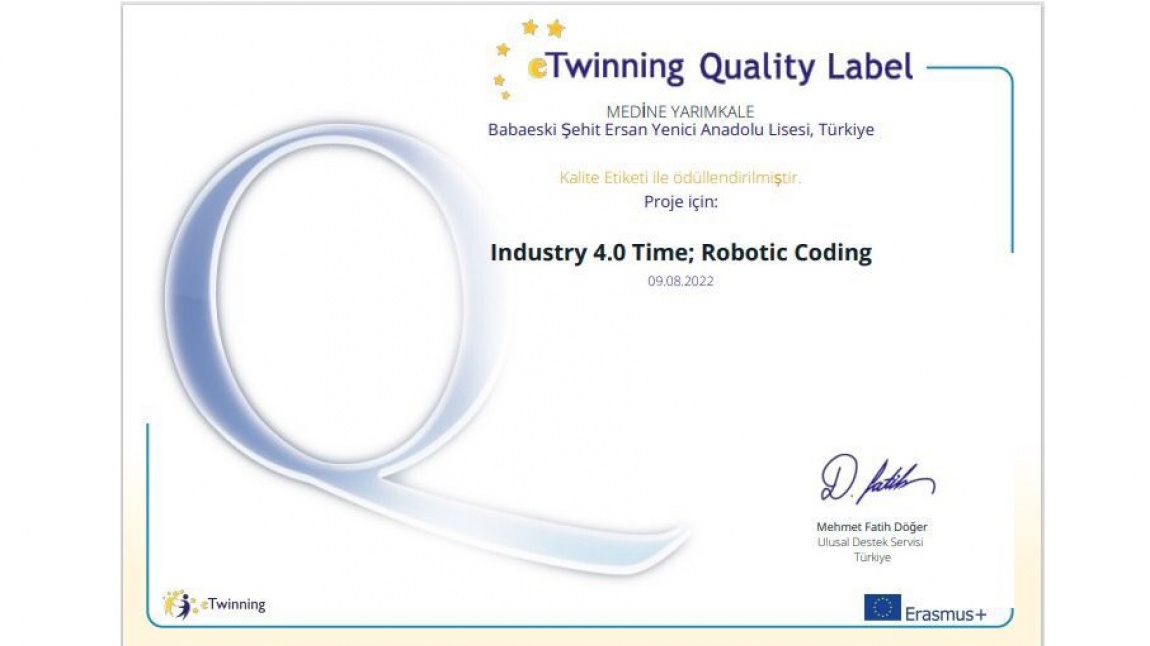 INDUSTRY 4.0 TİME ;ROBOTIC CODING